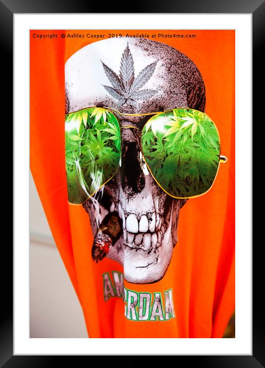 Cannabis Framed Mounted Print by Ashley Cooper