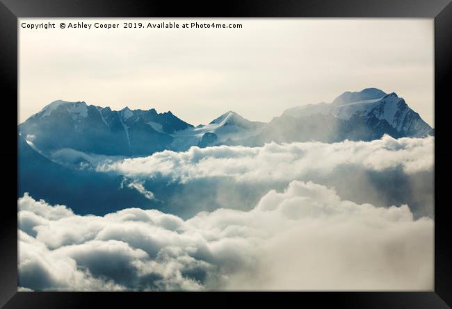Alps mist. Framed Print by Ashley Cooper