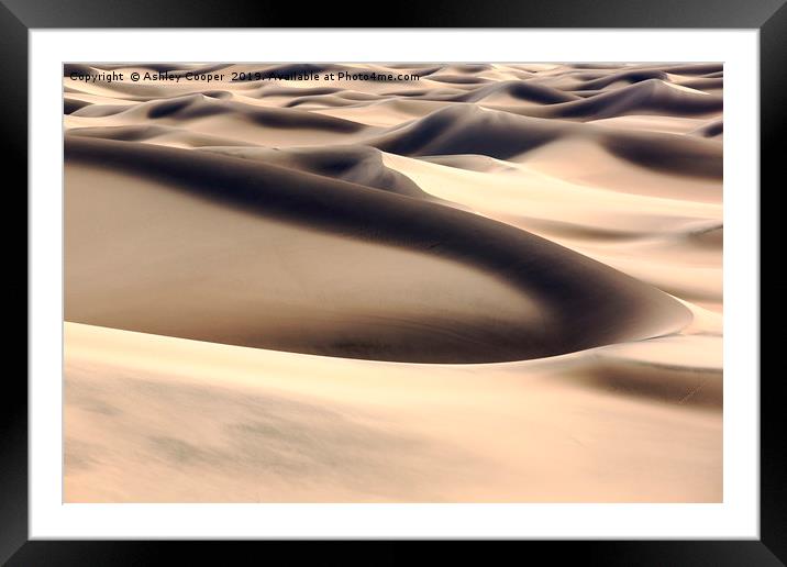 Sand dunes. Framed Mounted Print by Ashley Cooper