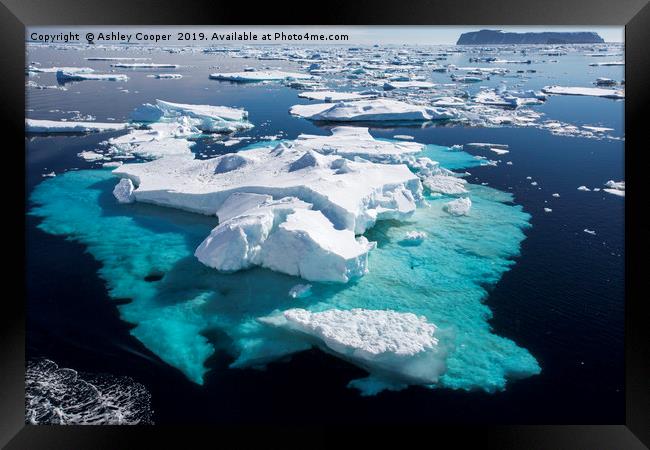 Iceberg below. Framed Print by Ashley Cooper