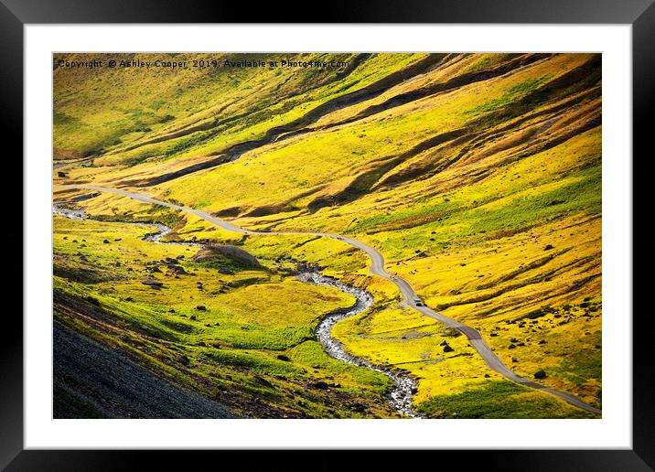 winding road. Framed Mounted Print by Ashley Cooper
