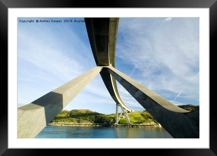 Kylesku Bridge. Framed Mounted Print by Ashley Cooper