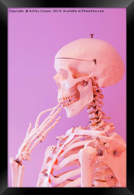 skeleton hand Framed Print by Ashley Cooper