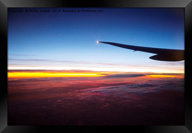 Aviation sunrise. Framed Print by Ashley Cooper