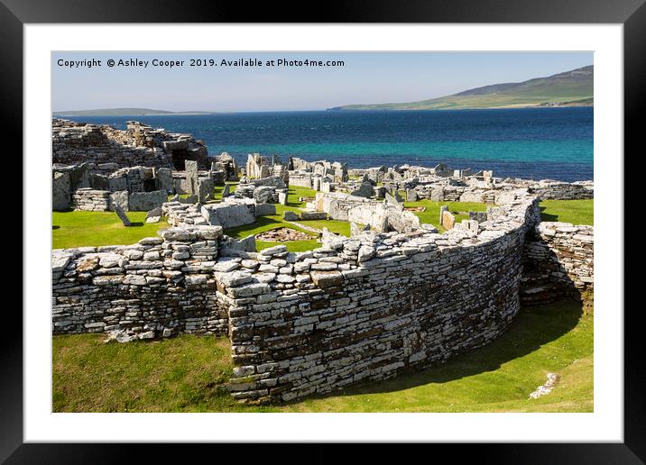 Broch of Gurness Framed Mounted Print by Ashley Cooper