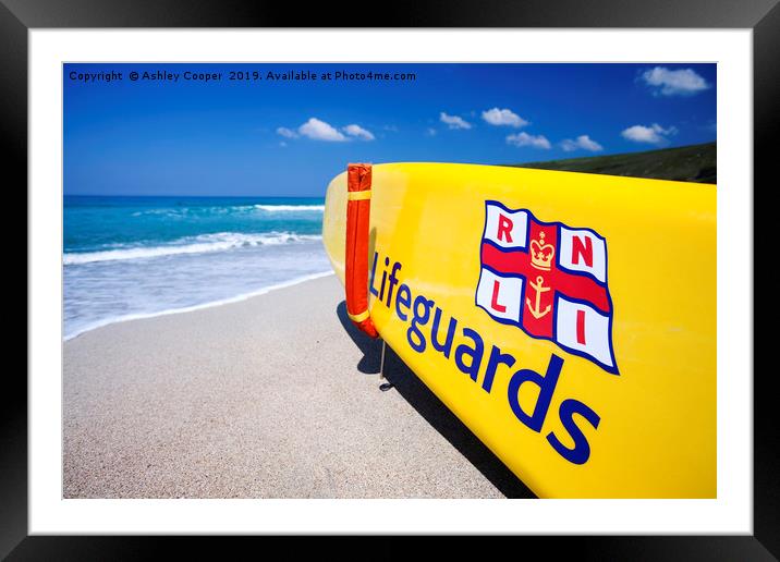 Lifeguard. Framed Mounted Print by Ashley Cooper