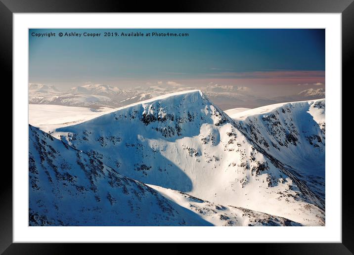 Cairn Toul. Framed Mounted Print by Ashley Cooper