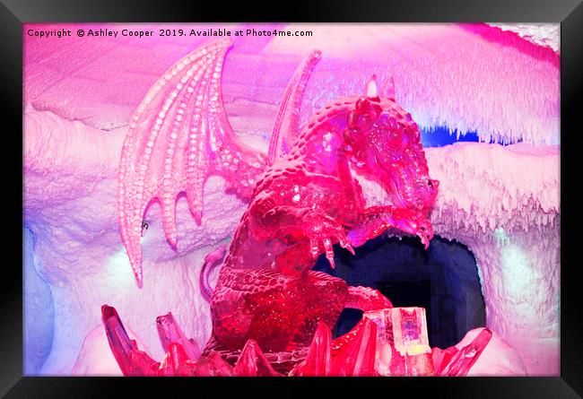 Ice dragon. Framed Print by Ashley Cooper
