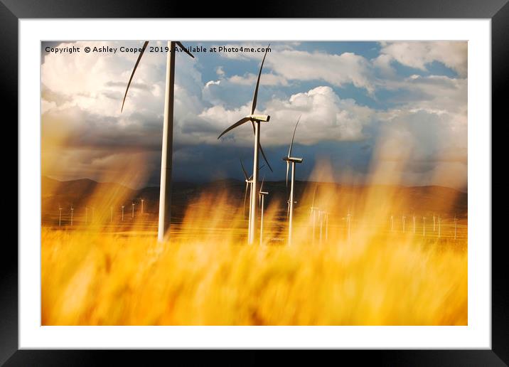 Andalucia turbine. Framed Mounted Print by Ashley Cooper