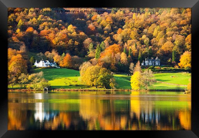 Grasmere reflections. Framed Print by Ashley Cooper