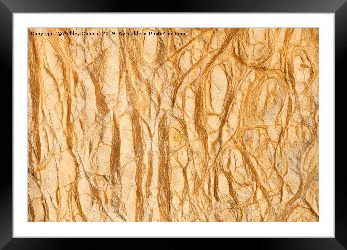 rock patterns. Framed Mounted Print by Ashley Cooper