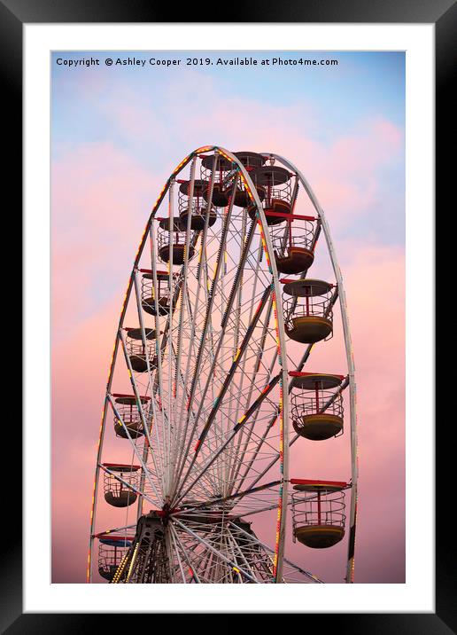 Ferris wheel. Framed Mounted Print by Ashley Cooper