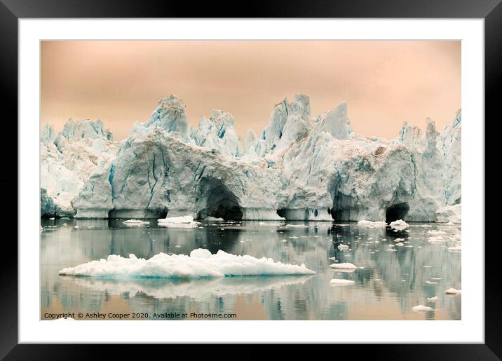 Greenland berg. Framed Mounted Print by Ashley Cooper