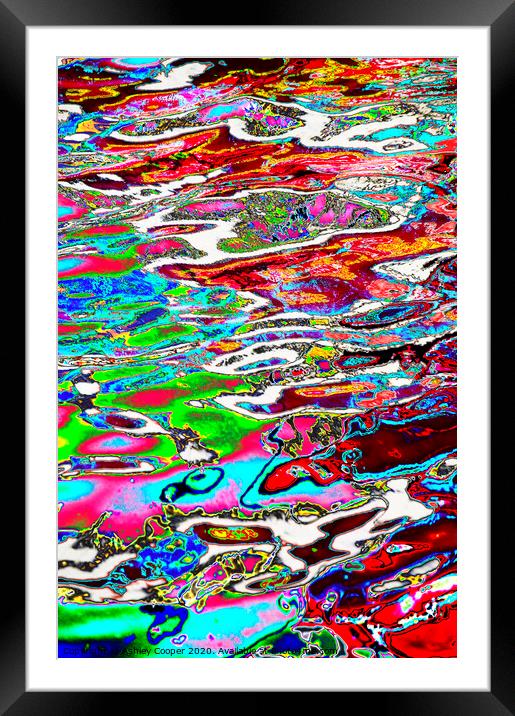 Abstract water reflections. Framed Mounted Print by Ashley Cooper