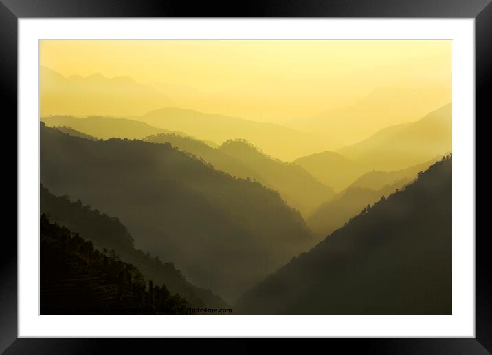 Ridges Framed Mounted Print by Ashley Cooper