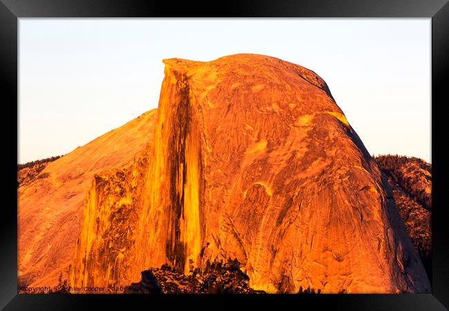 Half Dome sunset. Framed Print by Ashley Cooper