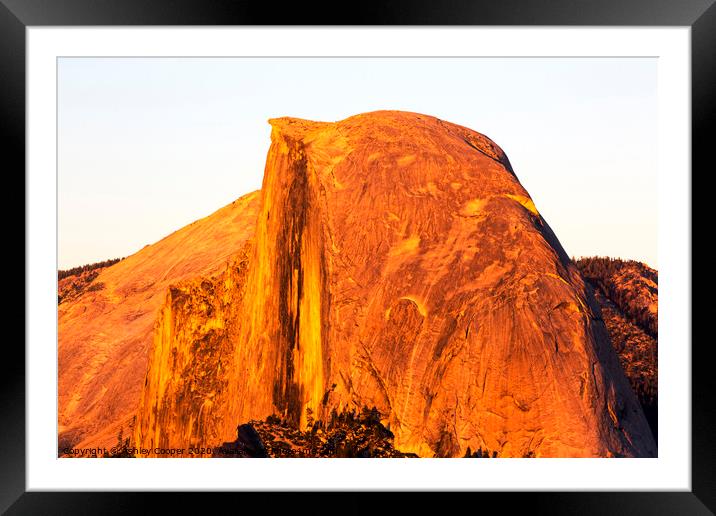 Half Dome sunset. Framed Mounted Print by Ashley Cooper