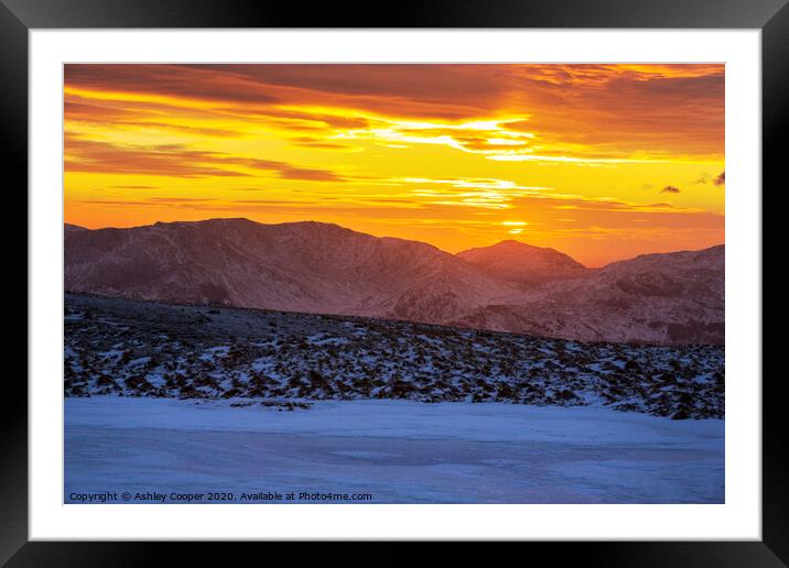 Red Screes Framed Mounted Print by Ashley Cooper