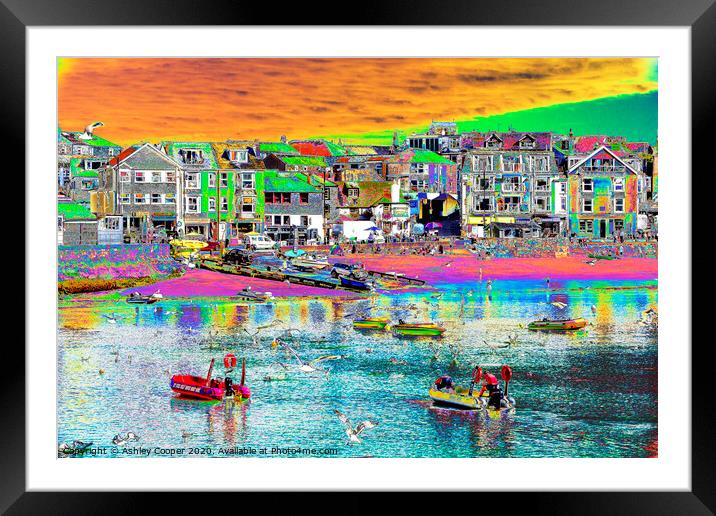 St Ives Framed Mounted Print by Ashley Cooper