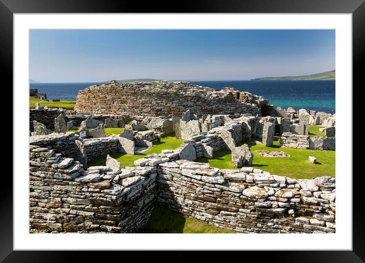 Broch of Gurness  Framed Mounted Print by Ashley Cooper