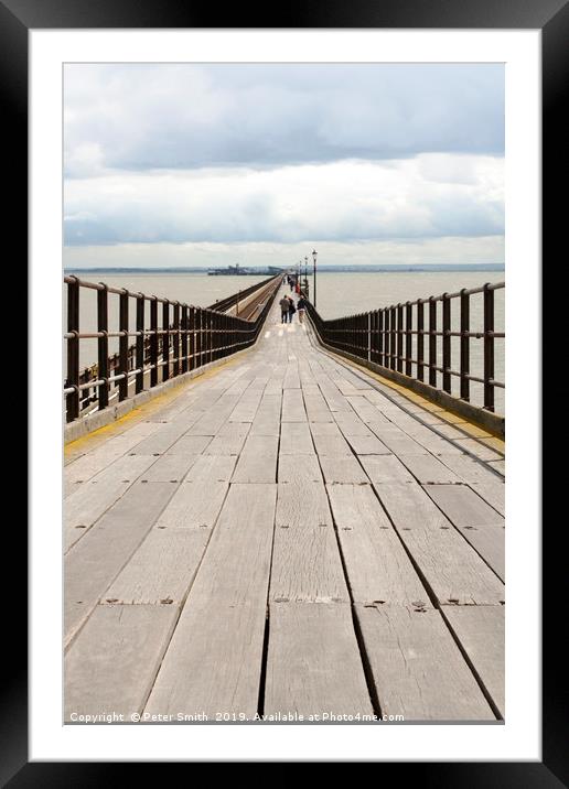 Southend Pier vanishing point Framed Mounted Print by Peter Smith