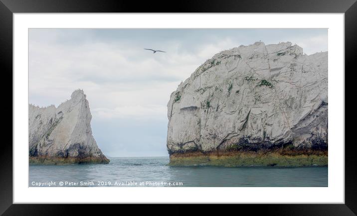 The Needles .Isle of Wight Framed Mounted Print by Peter Smith