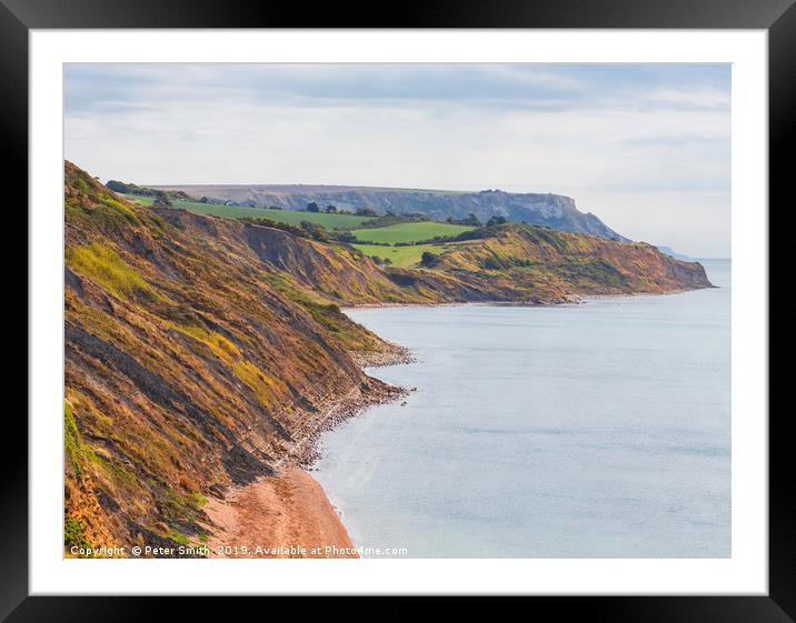 Osmington Coast to White Nothe Framed Mounted Print by Peter Smith