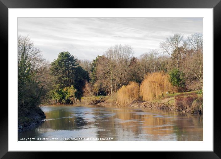 River Medway at Aylesford, Kent Framed Mounted Print by Peter Smith