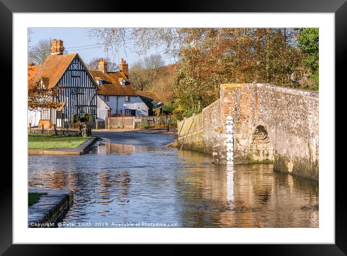 The Ford at Eynsford Framed Mounted Print by Peter Smith