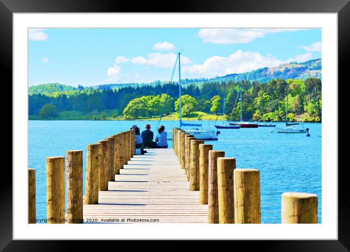 Watching the Boats go by Framed Mounted Print by sue jenkins
