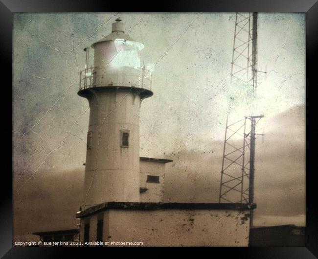 ye olde lighthouse.  Framed Print by sue jenkins