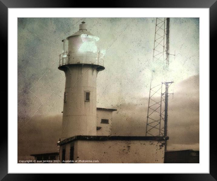 ye olde lighthouse.  Framed Mounted Print by sue jenkins