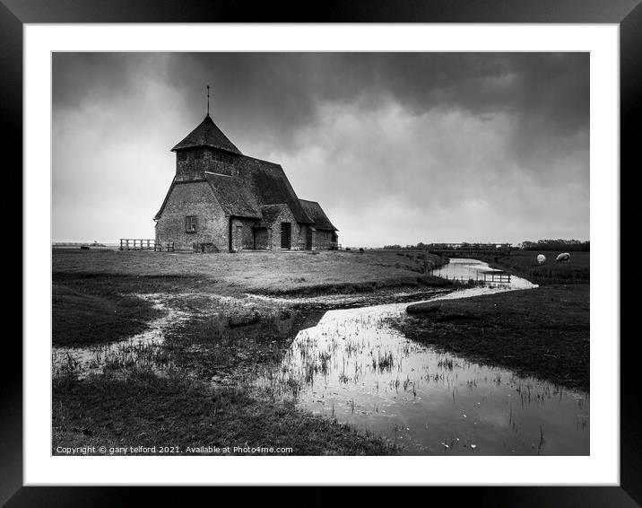 Fairfield church Framed Mounted Print by gary telford