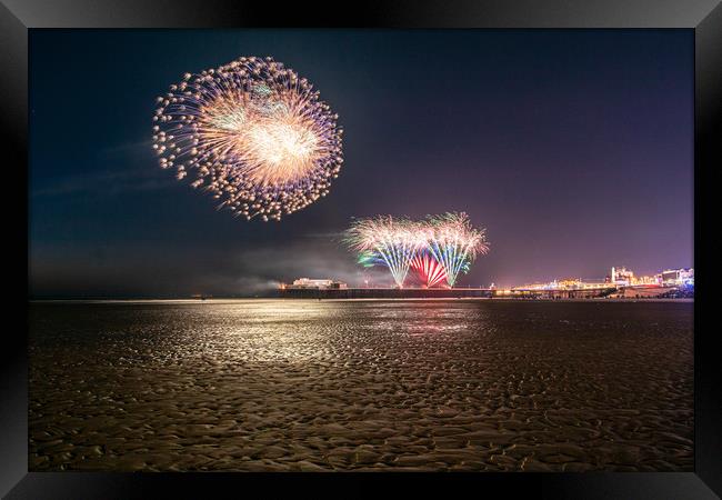 Firework's competition Framed Print by gary telford