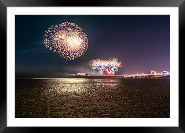 Firework's competition Framed Mounted Print by gary telford