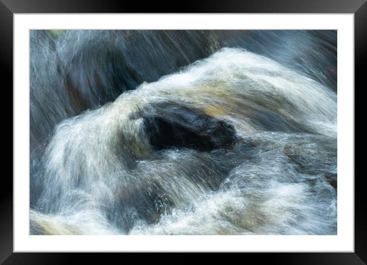 Rushing water Framed Mounted Print by gary telford