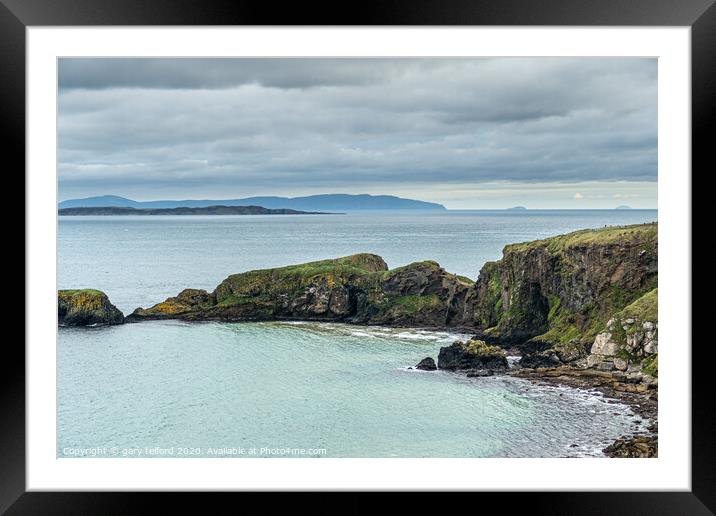 North Antrim coast Framed Mounted Print by gary telford