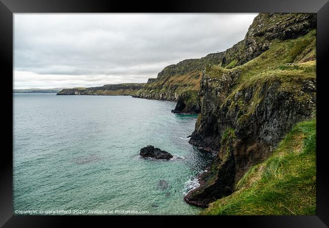 Antrim coast Framed Print by gary telford