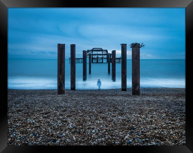 Lost, Brighton West Pier, Sussex Framed Print by Ben Dale