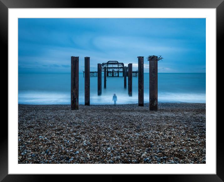 Lost, Brighton West Pier, Sussex Framed Mounted Print by Ben Dale