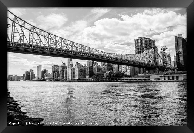 Ed Koch Queensboro Bridge Framed Print by Ink Memories Photography