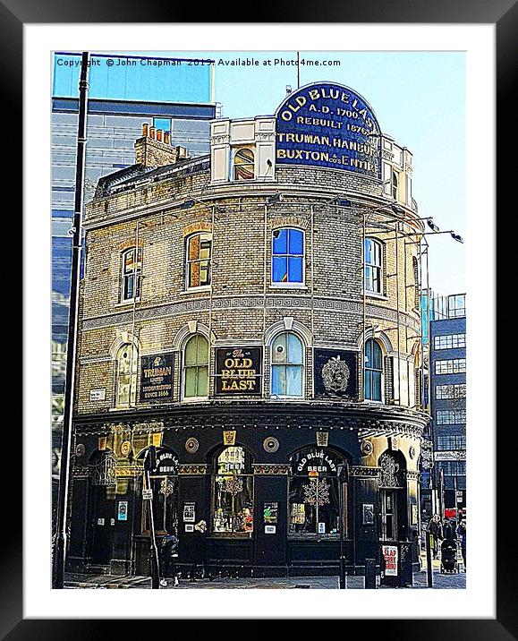 The Old Blue Last Public House, London  Framed Mounted Print by John Chapman