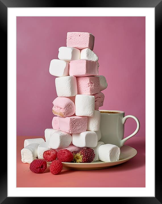 Marshmallow stack Framed Mounted Print by Martin Smith