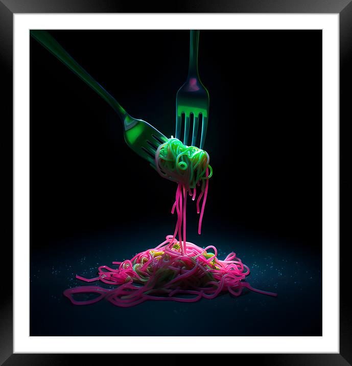 Spaghetti colors Framed Mounted Print by Martin Smith