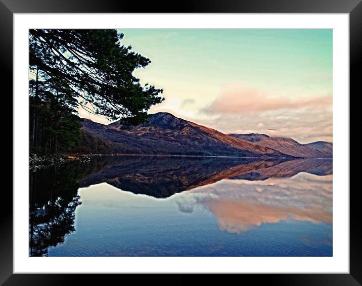 Loch Ba reflections Framed Mounted Print by Martin Smith