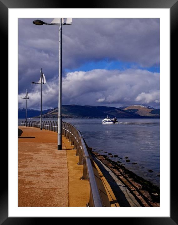 Ferry on the Clyde Framed Mounted Print by Martin Smith