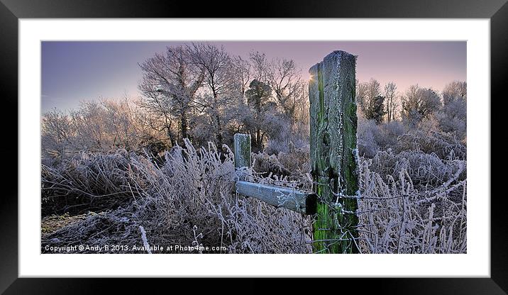 Felmersham in White Framed Mounted Print by Andy Bennette