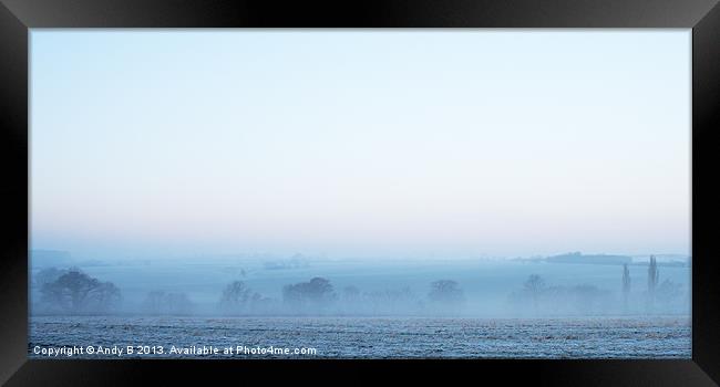 A Misty Morning Framed Print by Andy Bennette