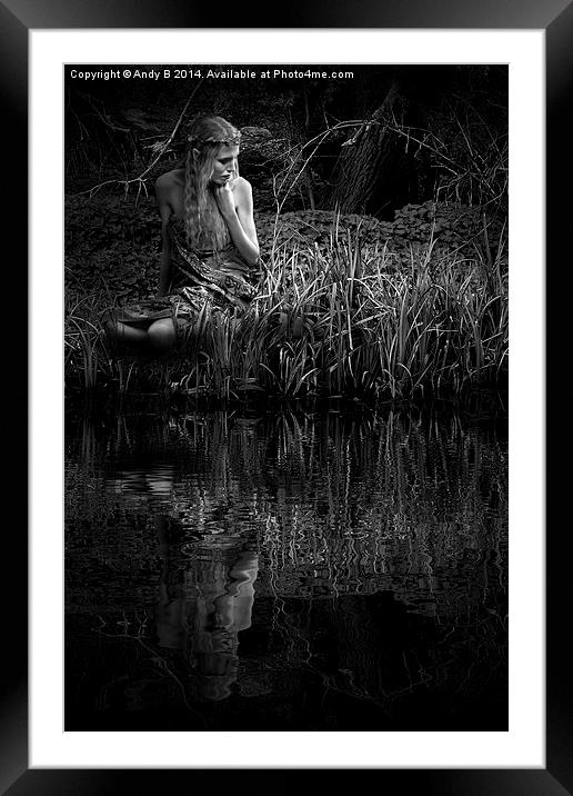  Wood Nymph - Lost in Thought Framed Mounted Print by Andy Bennette