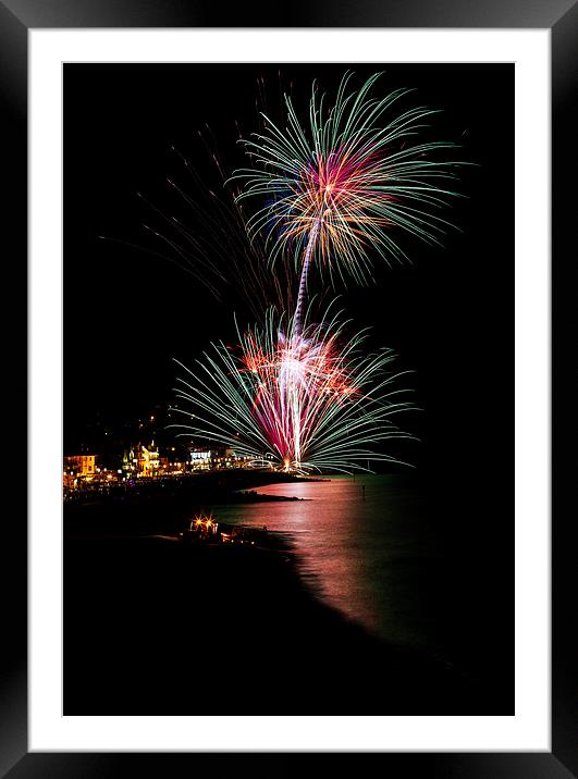 Folk Fireworks Framed Mounted Print by Andy Bennette